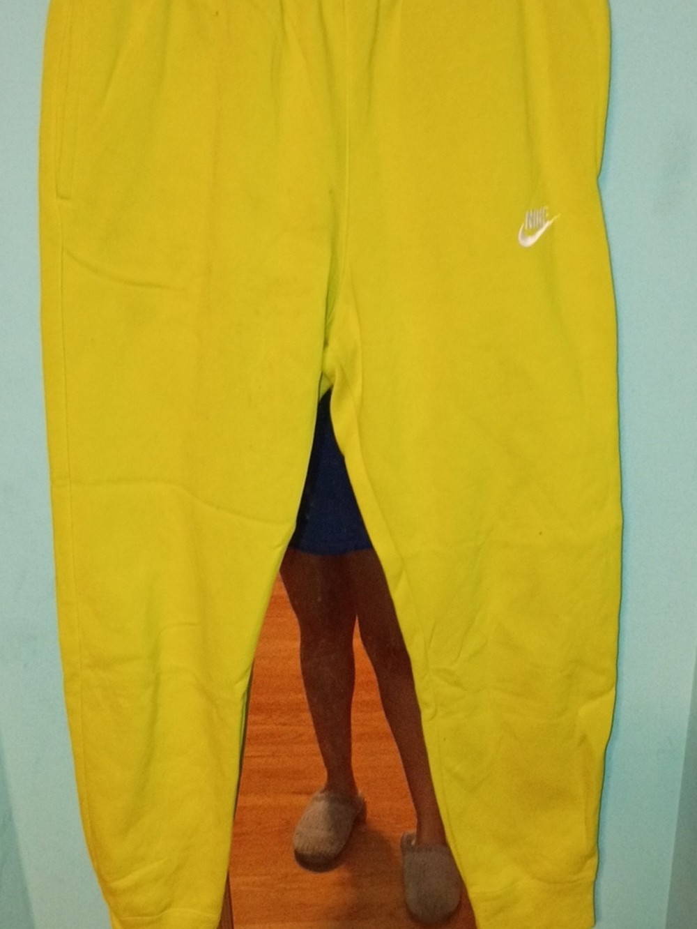 Nike Women's Yellow Fleece Joggers